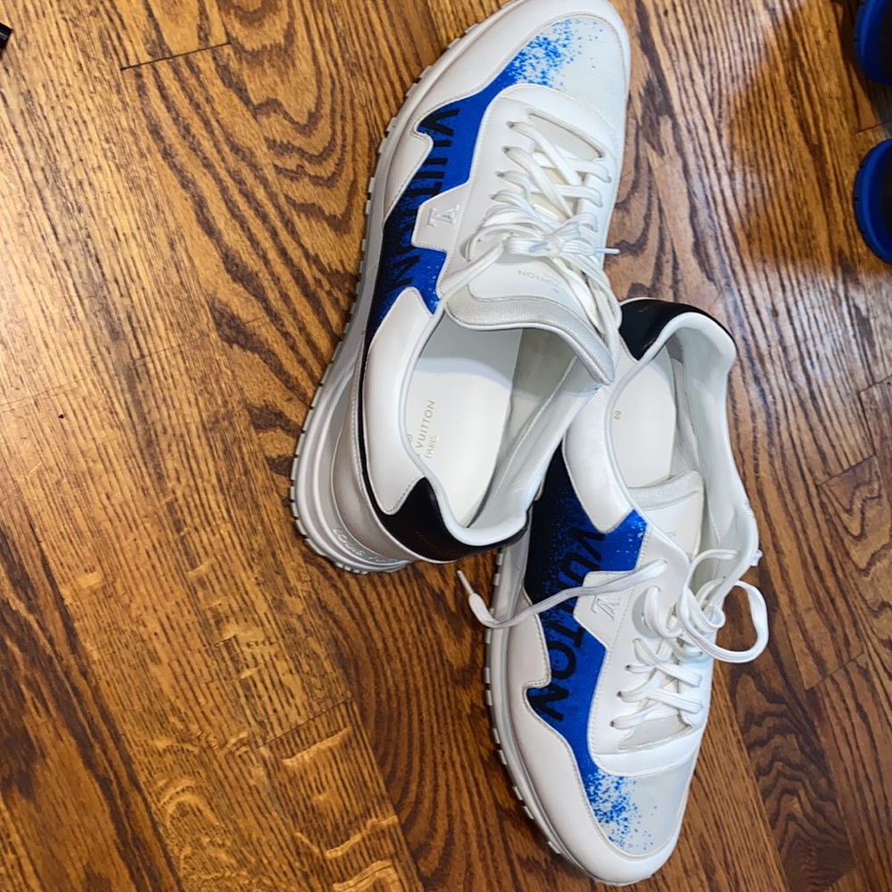 Louis Vuitton white and blue sneakers - Picture 5 of 8